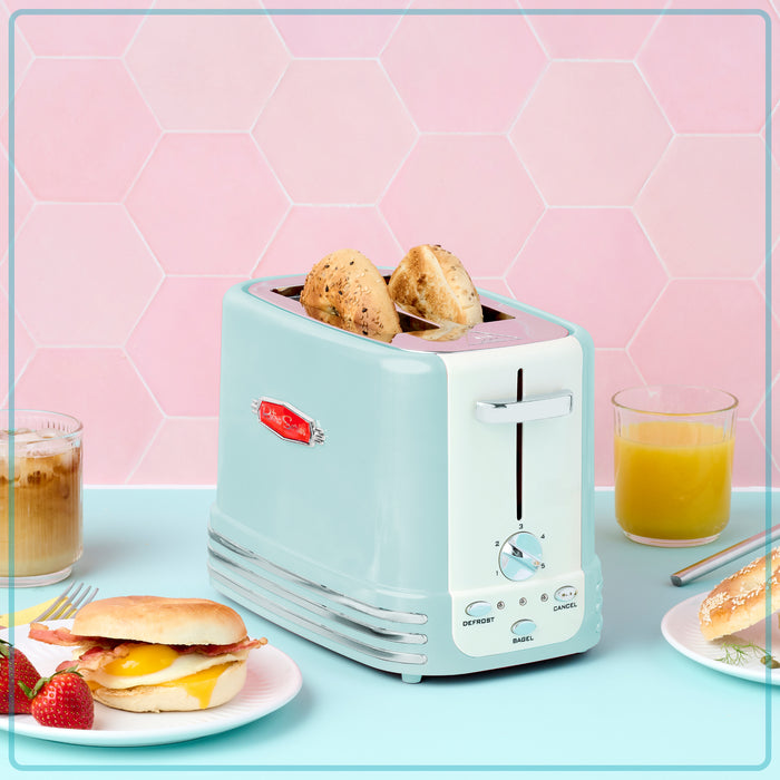 Retro 2-Slice Toaster, Aqua