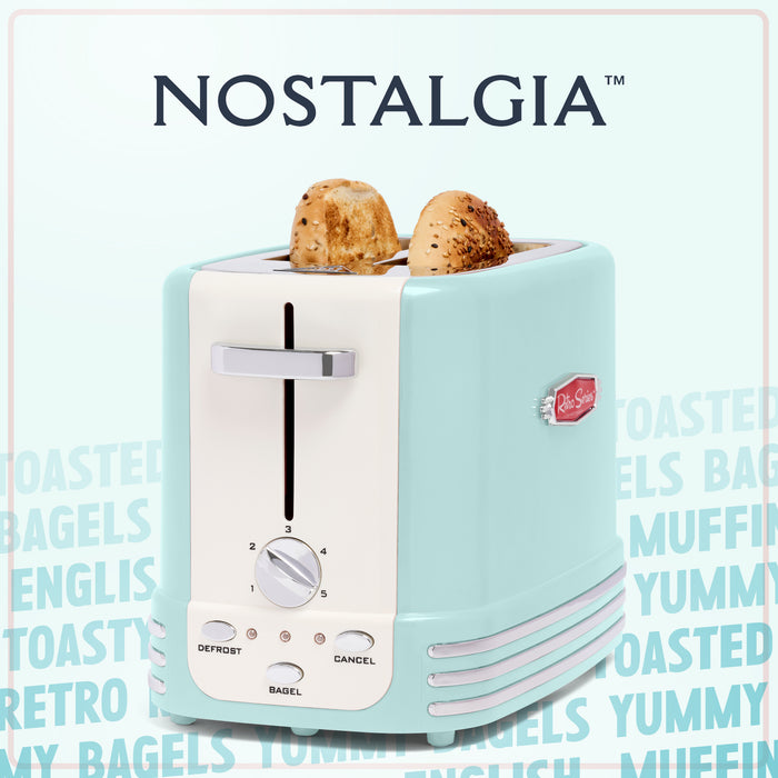 Retro 2-Slice Toaster, Aqua