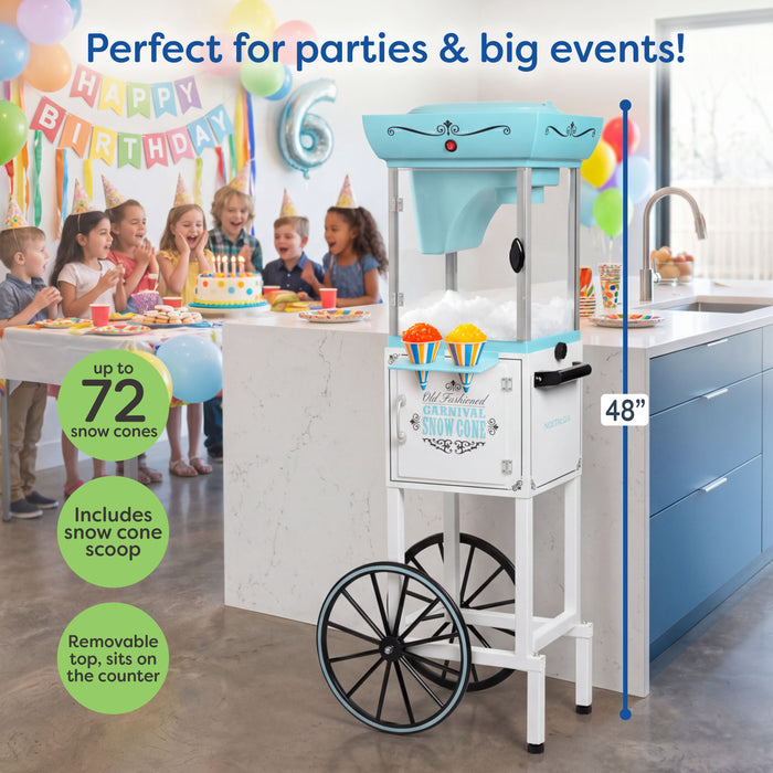 Nostalgia Snow Cone Cart - 48-in. Tall