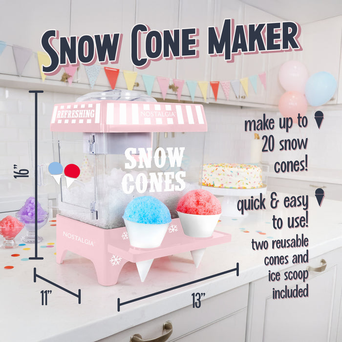 Nostalgia Snow Cone Shaved Ice Machine