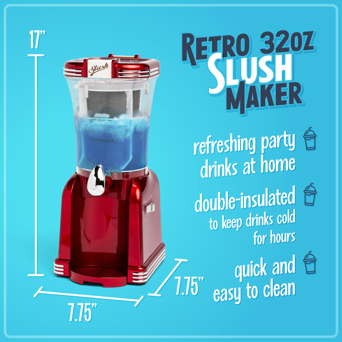 Nostalgia 32-Ounce Retro Slush Drink Maker - Retro Red