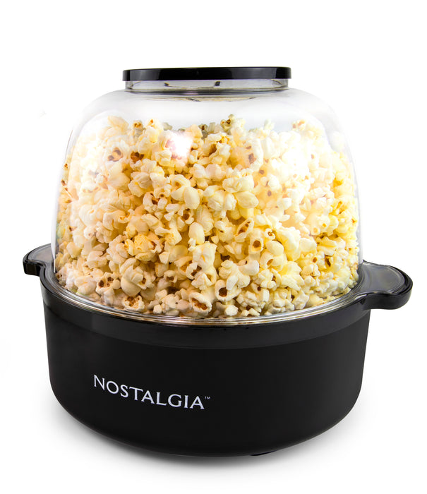 6 QT Stainless Steel Stirring Popcorn Popper - Black