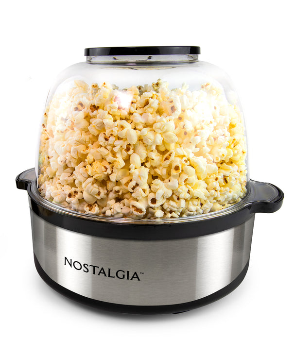 Nostalgia 6-Quart Stainless Steel Stirring Speed Popcorn Popper