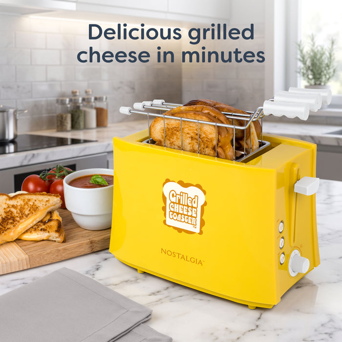 Grilled Cheese Toaster with Easy-Clean Toaster Baskets and Adjustable Toasting Dial