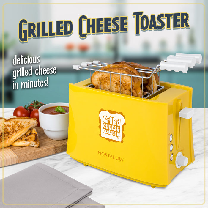 Grilled Cheese Toaster with Easy-Clean Toaster Baskets and Adjustable Toasting Dial