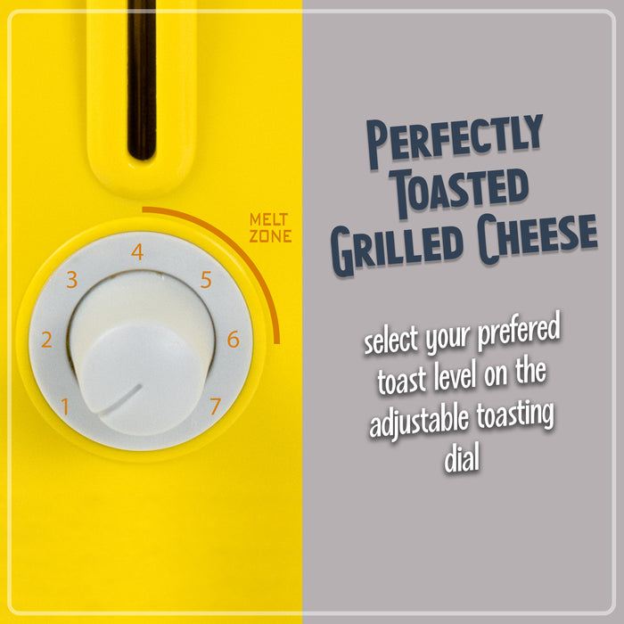 Grilled Cheese Toaster with Easy-Clean Toaster Baskets and Adjustable Toasting Dial