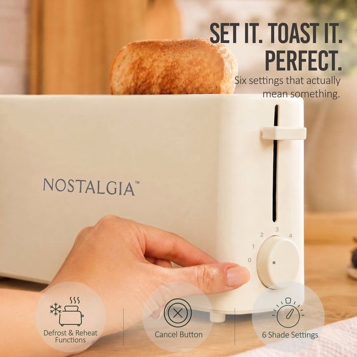 Slim 2-Slice Space-Saving Toaster