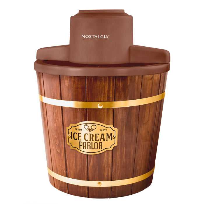 4-Quart Wood Bucket Ice Cream Maker