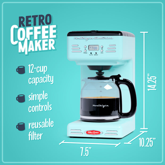 Retro 12-Cup Coffee Maker