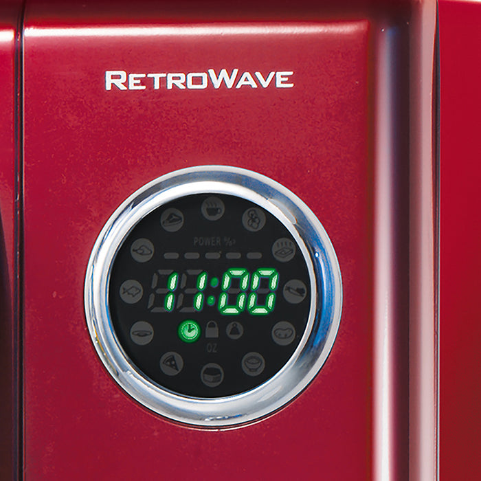 Nostalgia 0.9 Cu. Ft.  800-Watt Retro Microwave Oven, Red