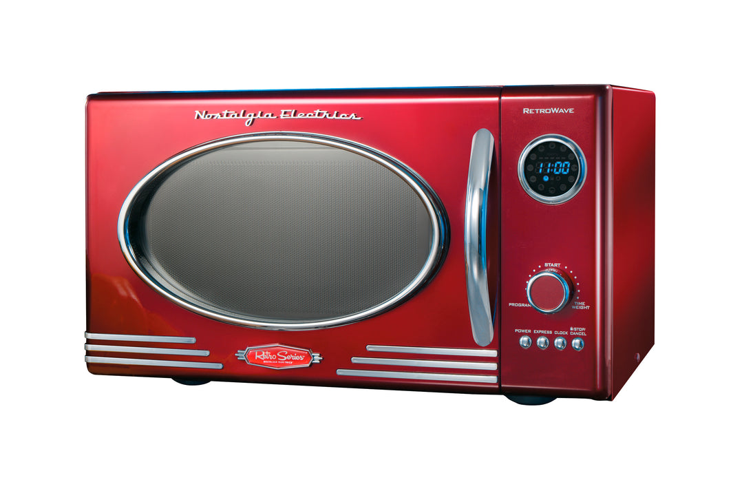 Nostalgia 0.9 Cu. Ft.  800-Watt Retro Microwave Oven, Red