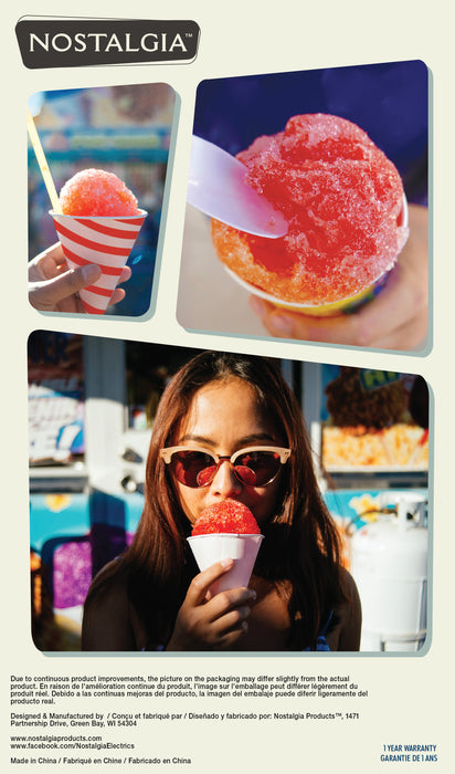 Nostalgia Retro Single Snow Cone Maker, Red