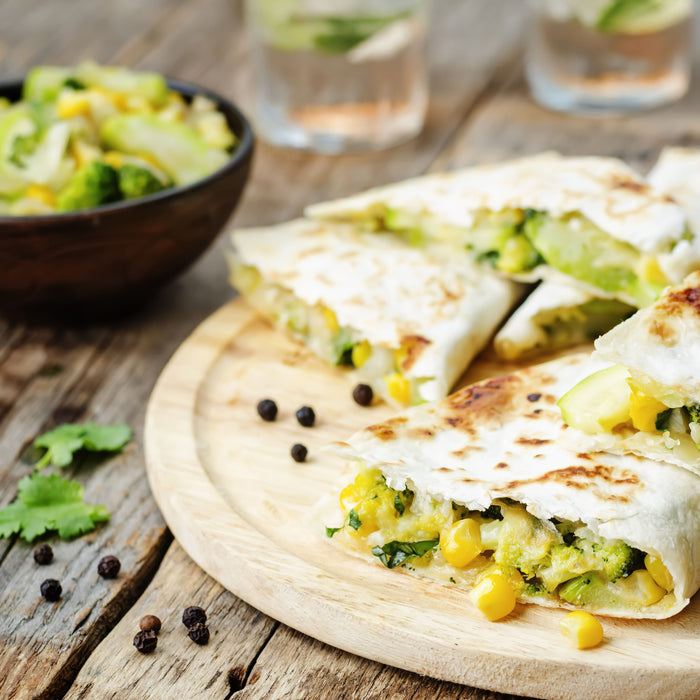 Taco Tuesday Deluxe 8-Inch 6-Wedge Electric Quesadilla Maker with Extra Stuffing Latch