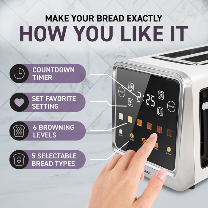 Inspirex 2-Slice Touchscreen Toaster