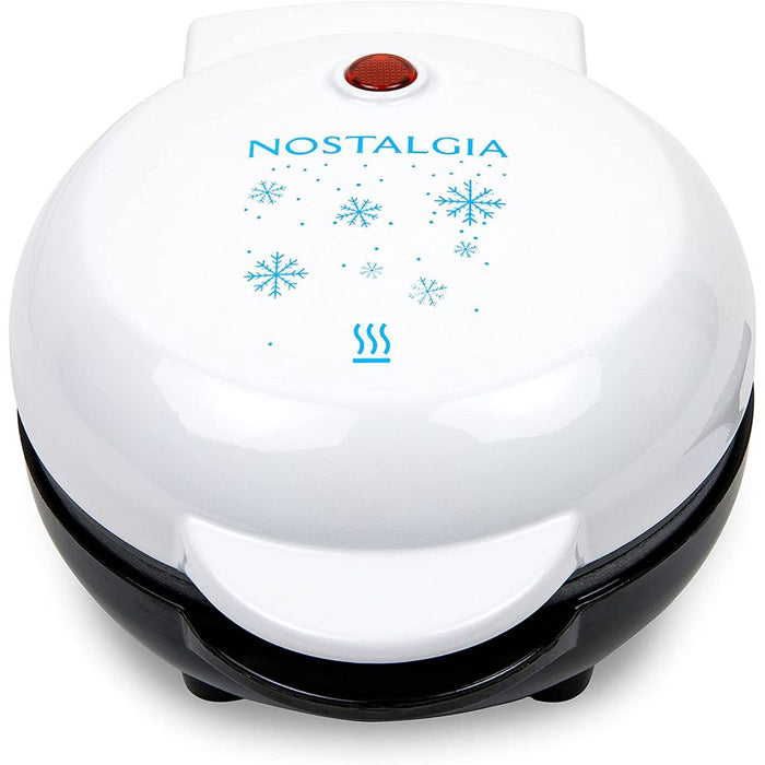  Nostalgia MyMini Limited edition Holiday Christmas personal waffle  maker Santa, Snowflake, Reindeer (Snowflake)