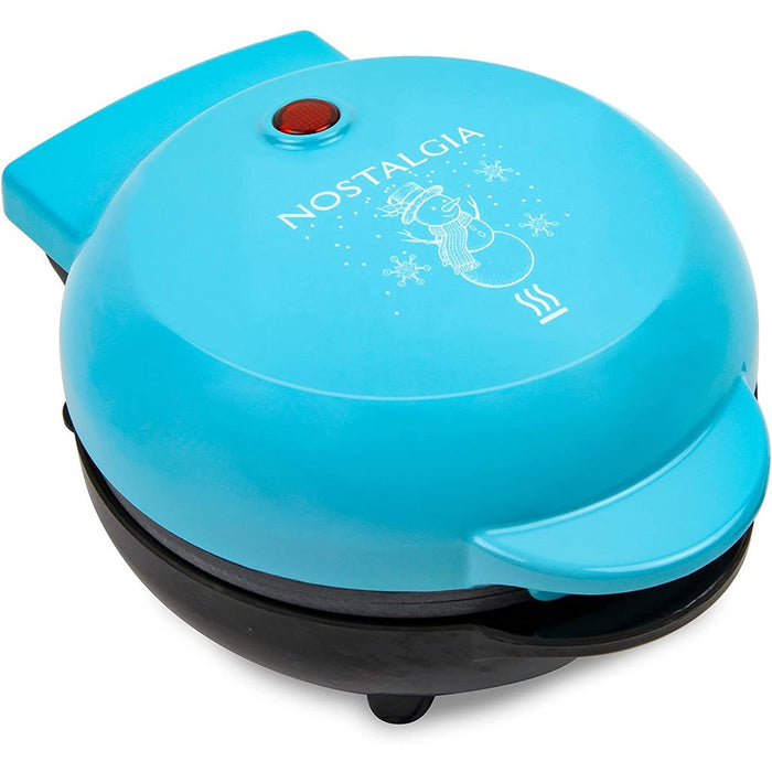 Nostalgia MyMini Personal Electric Snowman Waffle Maker, 5-Inch Cooking  Surface, Waffle Iron for Hash Browns, French Toast, Grilled Cheese