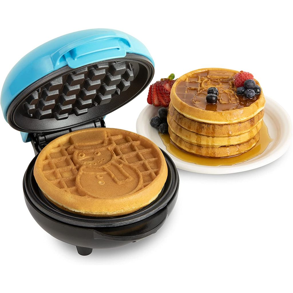 Nostalgia MyMini Personal Electric Waffle Maker in Aqua - 9276891