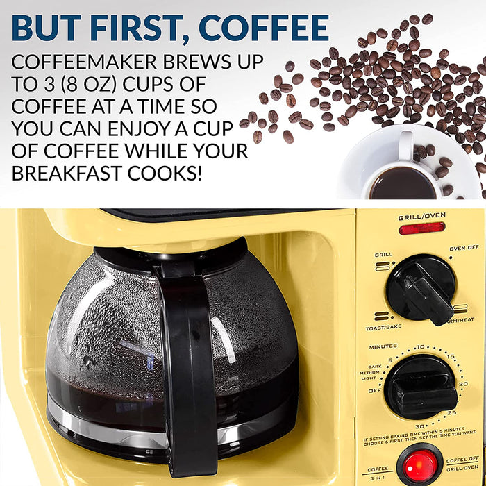  Nostalgia 3-in-1 Breakfast Station - Includes Coffee