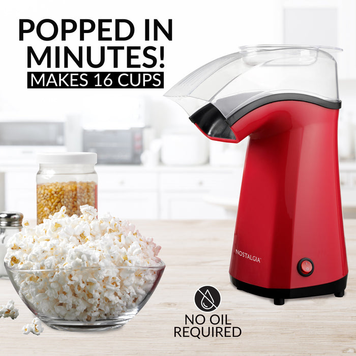 Nostalgia 12 Cup Hot Air Popcorn Maker Red - Office Depot