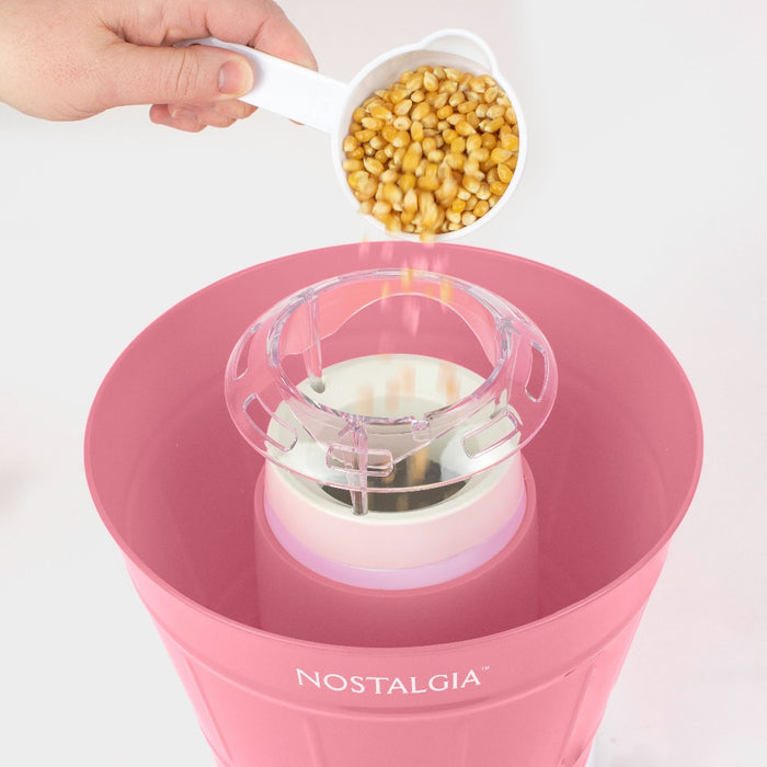 Nostalgia Hot Air Popcorn Maker and Bucket ,Coral
