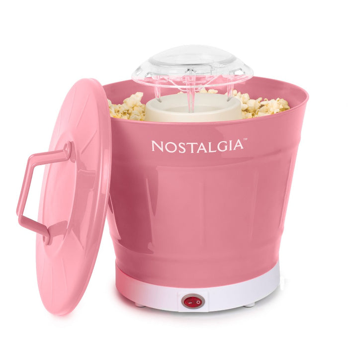Hot Air Popcorn Maker and Bucket, Coral — Nostalgia Products