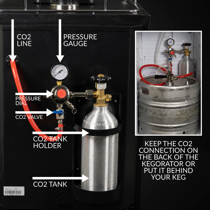 HomeCraft™ 4.9 Cu. Ft. Full Size Kegerator Draft Beer Dispenser, Black Stainless Steel