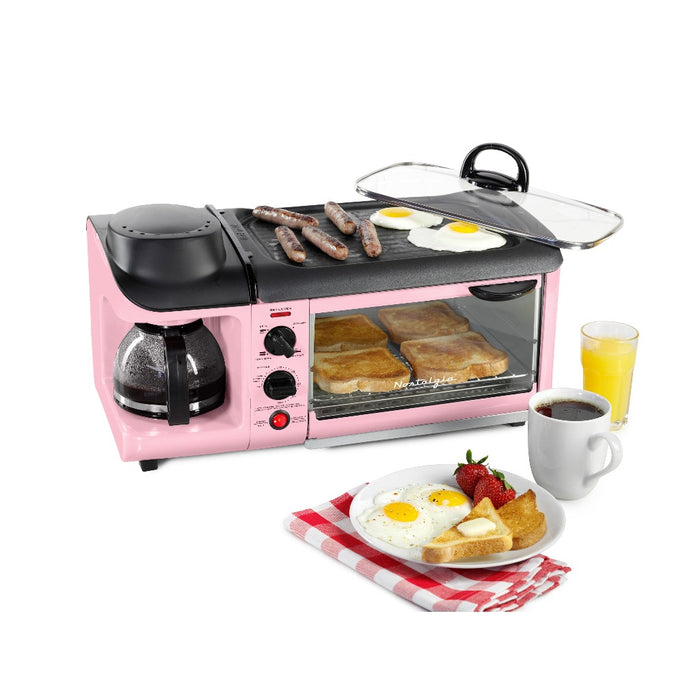 Retro 3-in-1 Family Size Breakfast Station, Pink