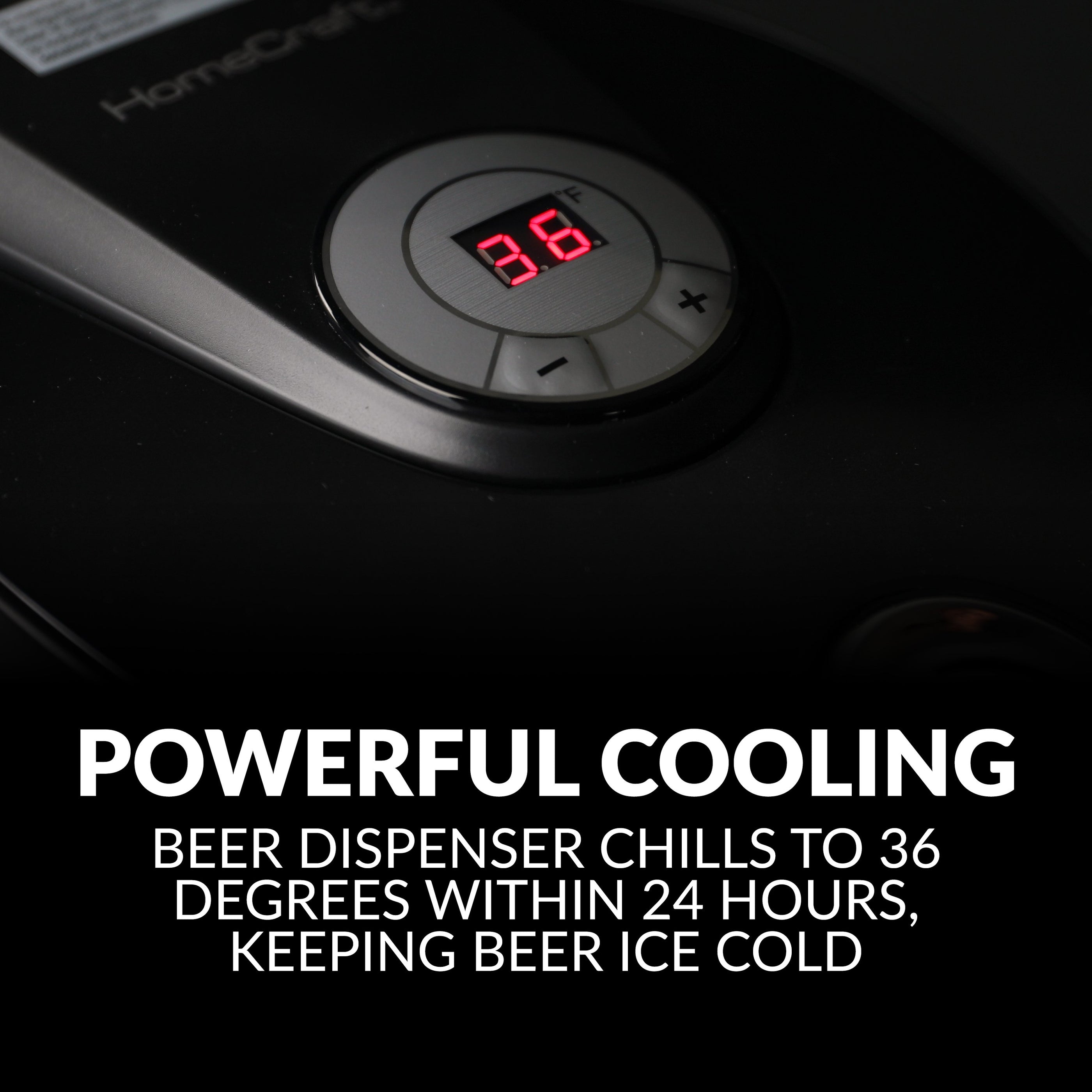 HomeCraft™ Black Stainless Steel Tap Beer Growler Cooling System — Nostalgia Products