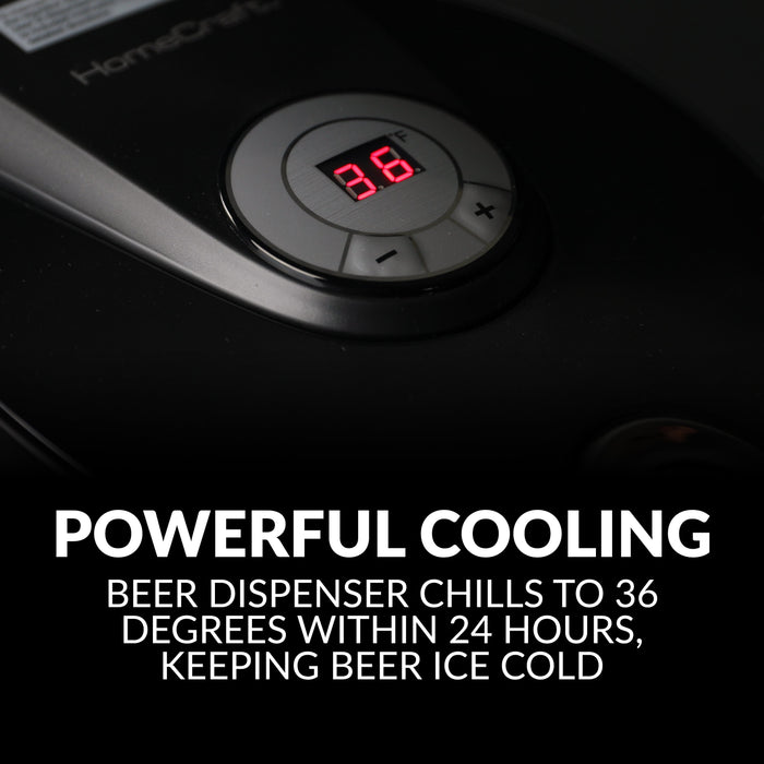 HomeCraft™ Black Stainless Steel Tap Beer Growler Cooling System