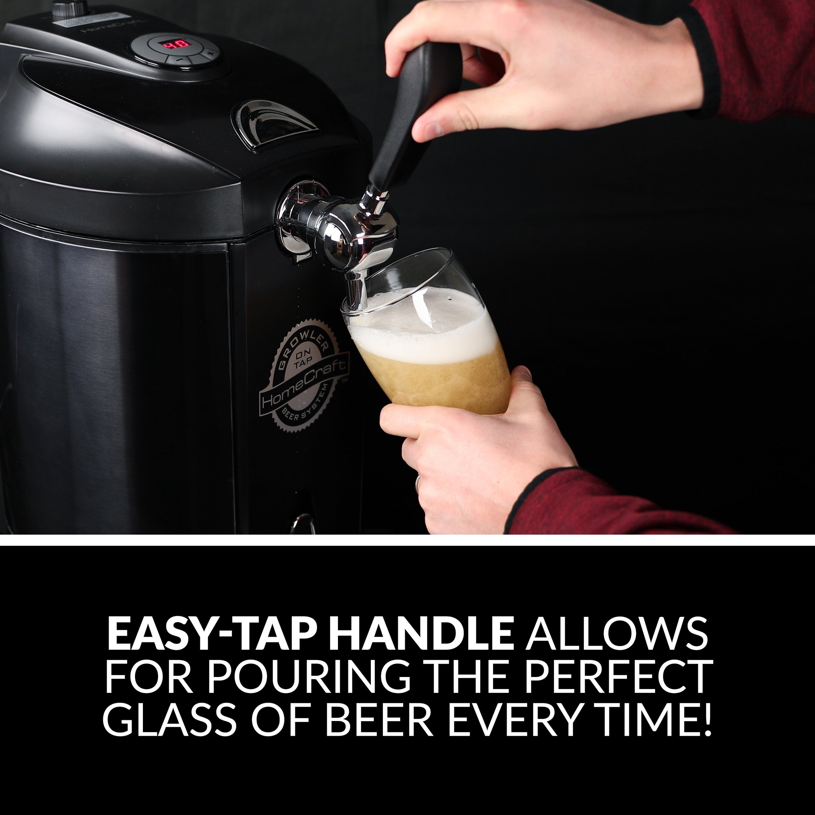 HomeCraft Black Stainless Steel Tap Beer Growler Cooling System   CBD5BS Feature04 Ca631eed 65ca 401b 94db Fdde9149109d 2800x2800 