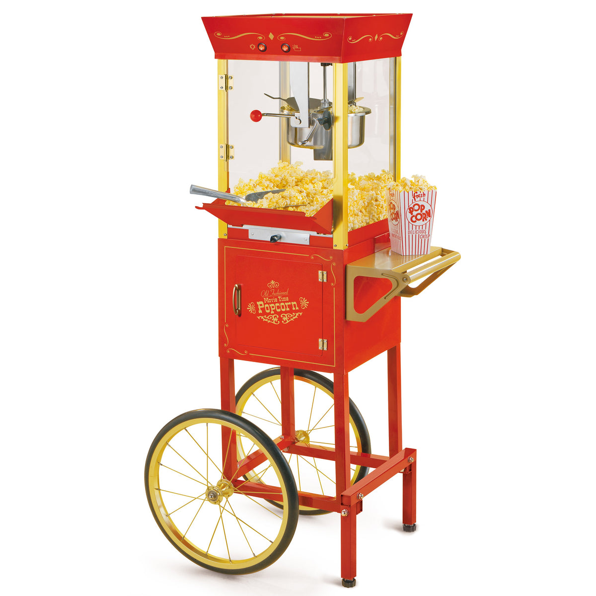 Nostalgia Pc530ctrr Vintage Popcorn Machine Maker Cart Popper W