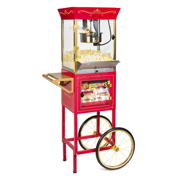 Nostalgia 600 W 8 oz. Ivory Popcorn Machine with Cart and Snack Dispenser –  Monsecta Depot