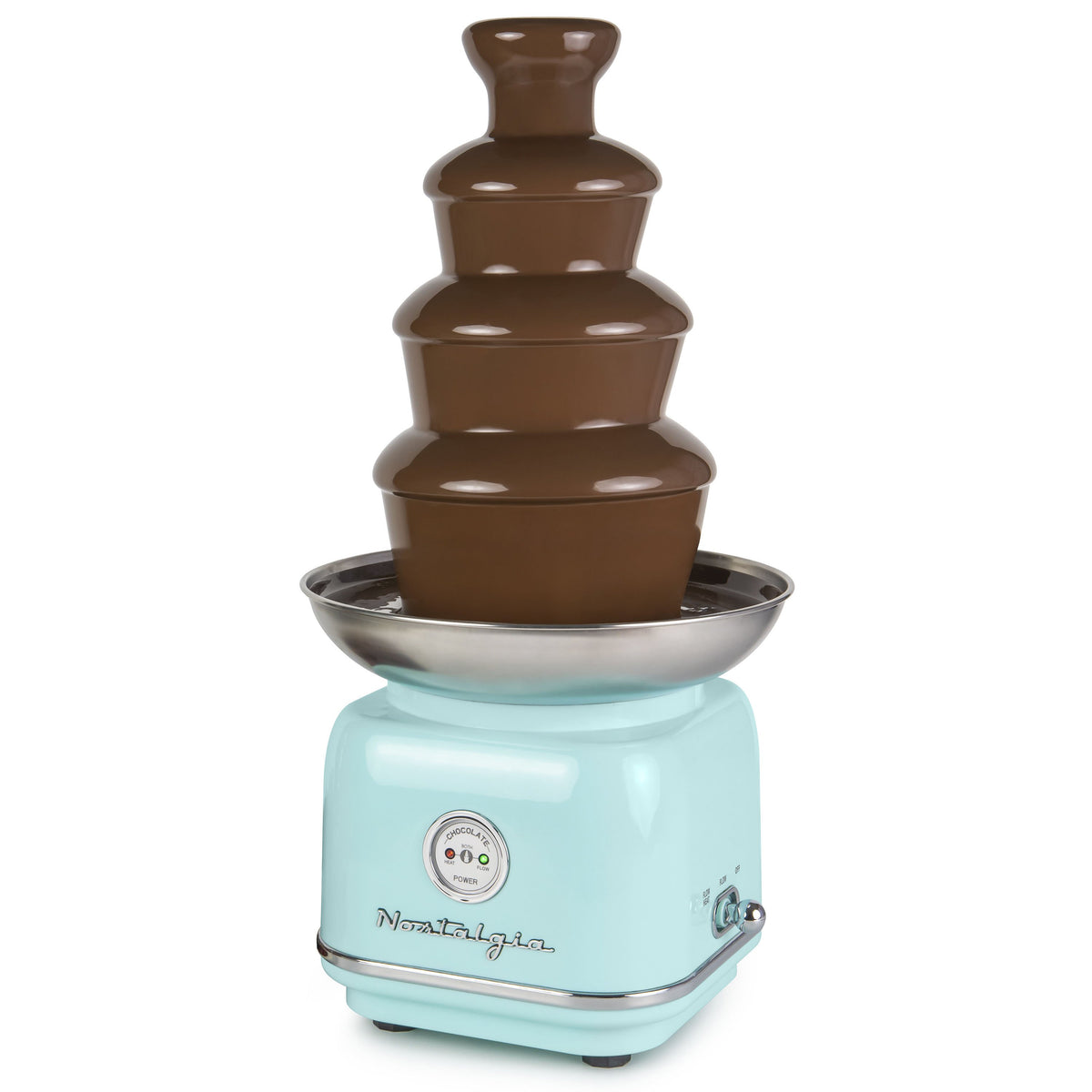 3-Tier Chocolate Fondue Fountain, Pink — Nostalgia Products
