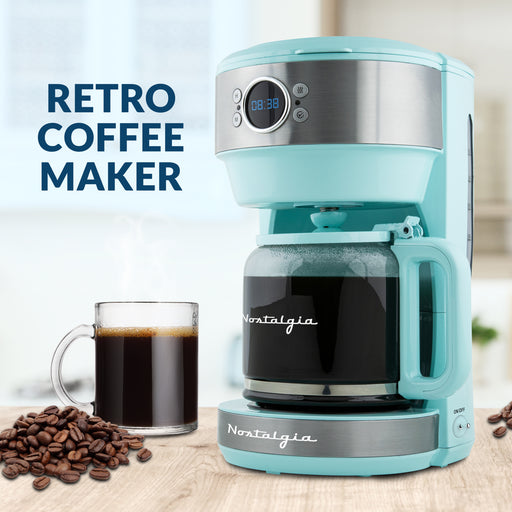 Retro 12-Cup Programmable Coffee Maker — Nostalgia Products