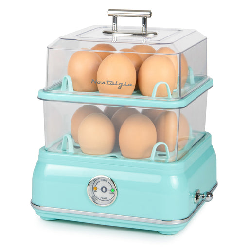 Nostalgia Classic Retro 14-Capacity Egg Cooker, Aqua