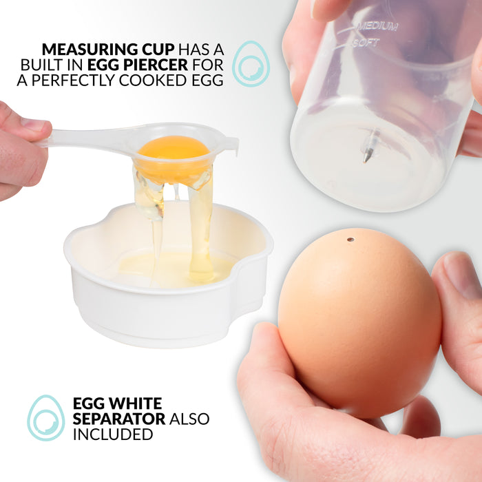 Retro Premium 7-Egg Capacity Electric Egg Cooker, Aqua