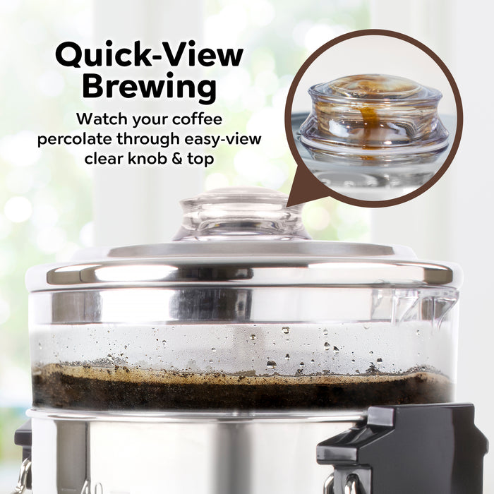 HomeCraft™ Quick-Brewing 1500-Watt Automatic 100-Cup Coffee Urn — Nostalgia  Products