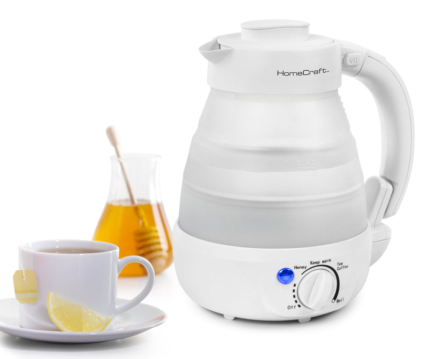 HomeCraft 0.6 Liter Collapsible Electric Water Kettle