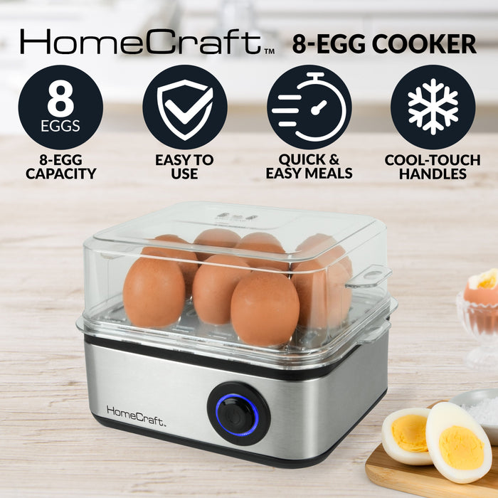 HomeCraft 8-Egg Cooker with Buzzer