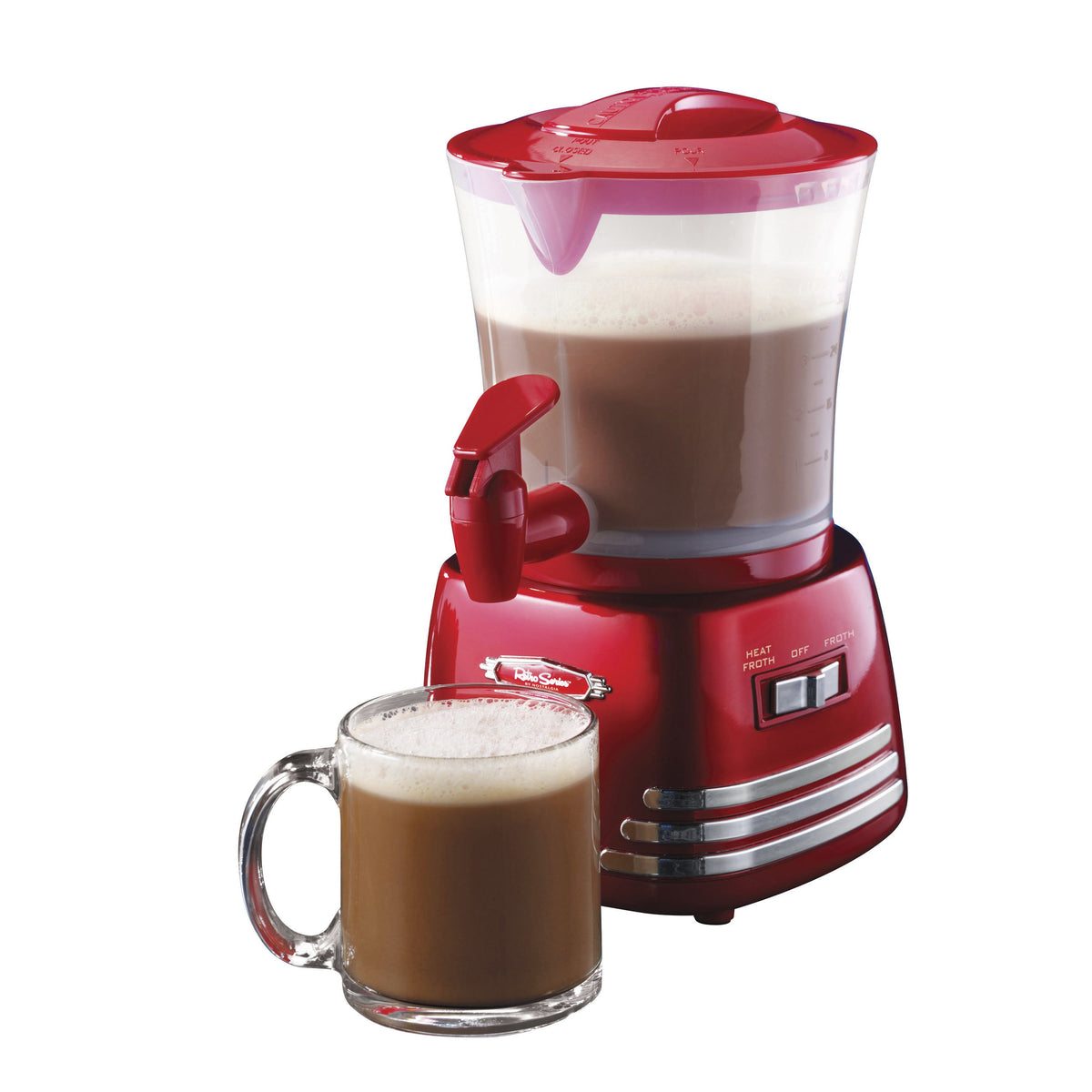 Retro 32-Ounce Hot Chocolate, Cappuccino, Mocha, Latte Maker — Nostalgia  Products