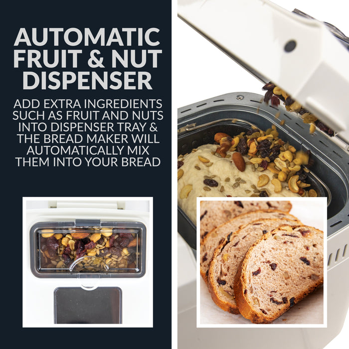 HomeCraft™ Programmable 2 Lb. Breadmaker With Auto Fruit & Nut Dispenser
