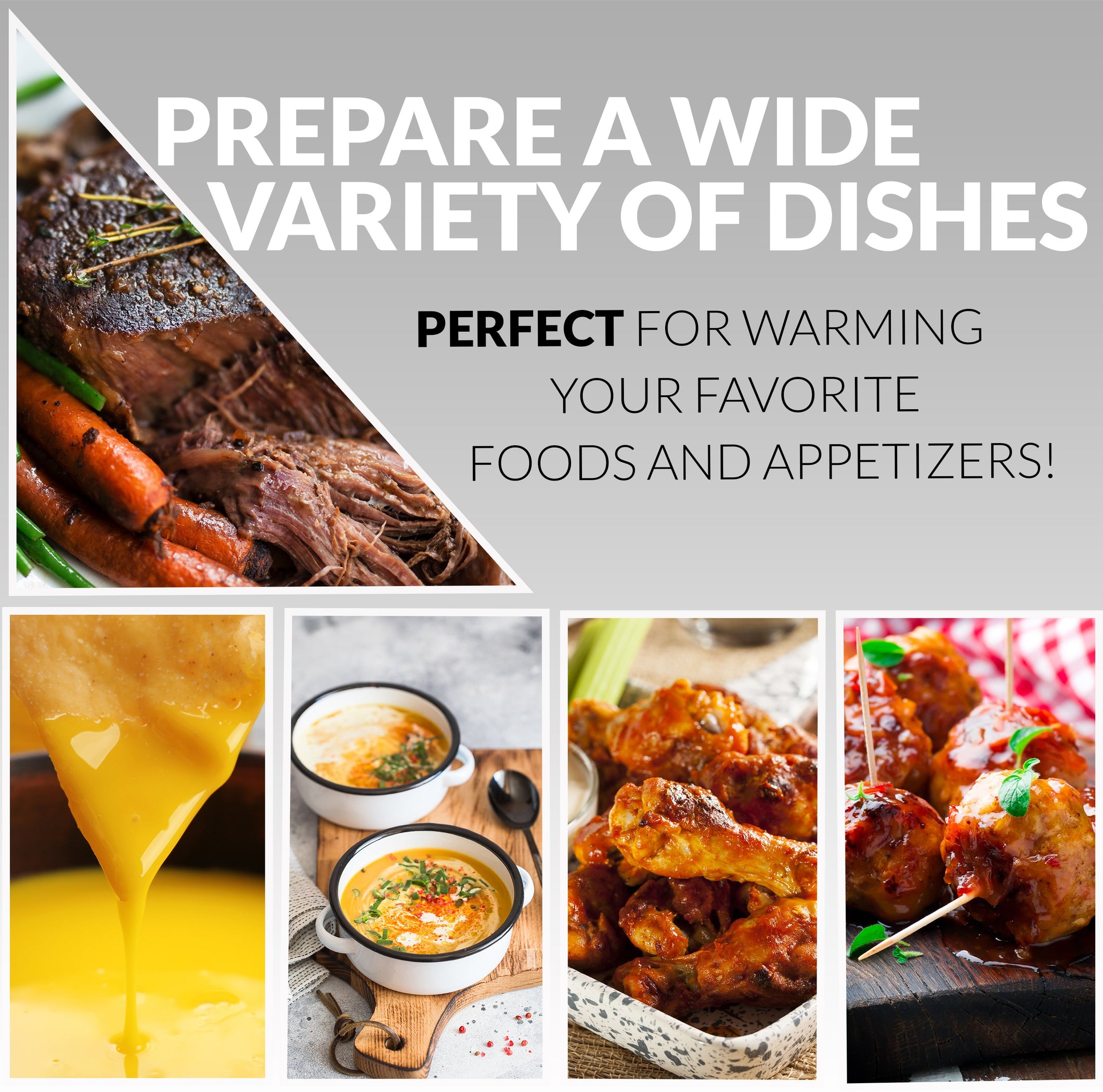 HomeCraft 3Station 1.5Quart Oval Slow Cooker Buffet — Nostalgia Products