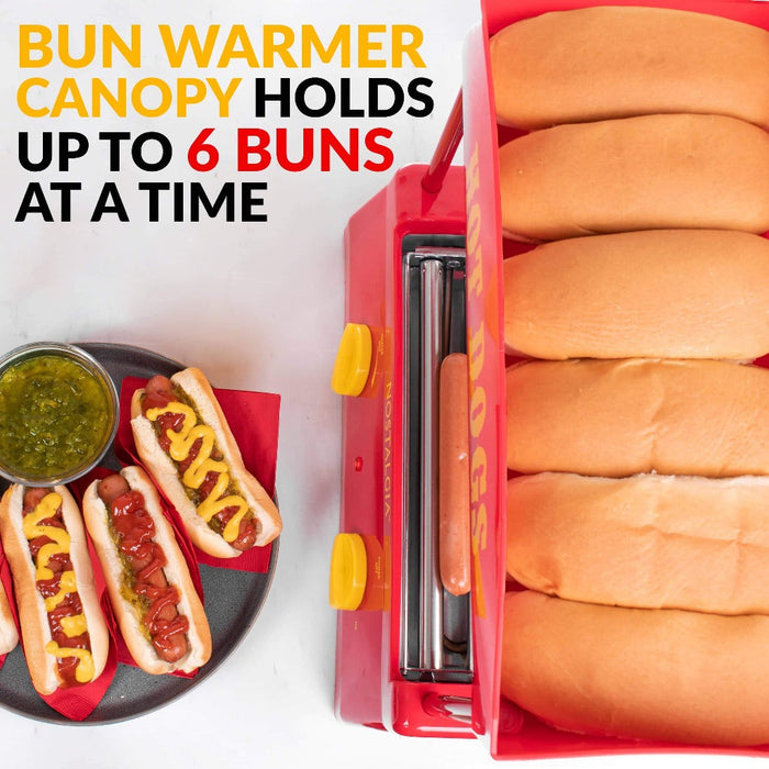 Hot Dog Roller and Bun Warmer, 8 Hot Dog and 6 Bun Capacity