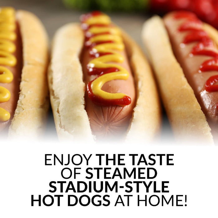 Large Diner Style Hot Dog Steamer, 20 Hot Dogs, 6 Buns, Aqua