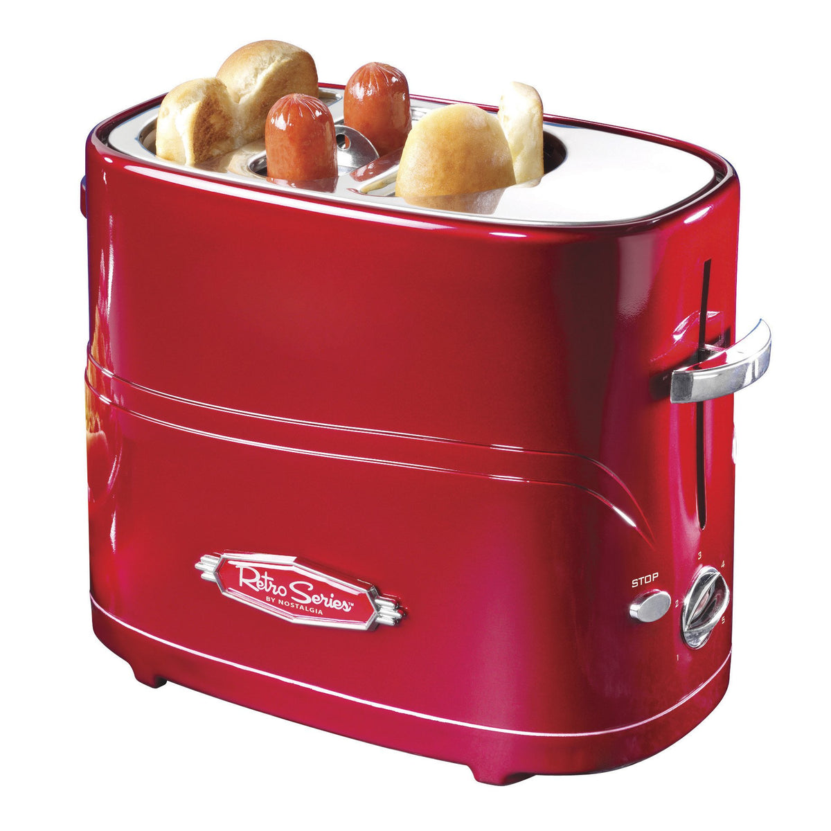  Nostalgia 4 Slot Hot Dog and Bun Toaster with Mini