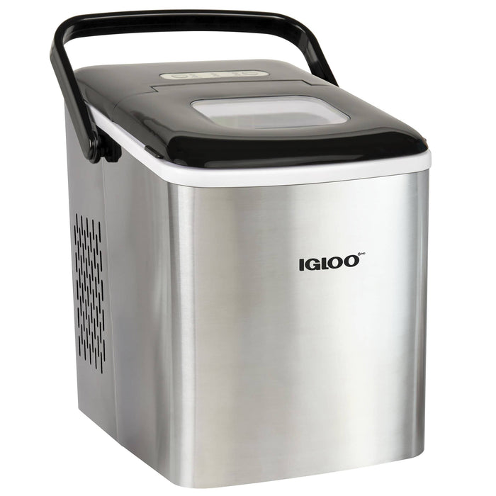 Igloo 26-Pound Stainless Steel Portable Countertop Ice Maker Machine With  Handle - Silver/White, 1 ct - Foods Co.