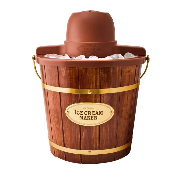 Nostalgia 4 Quart Wooden Ice Cream Bucket 