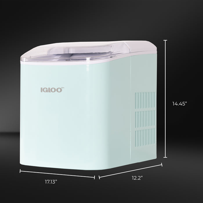 Igloo Automatic Self-Cleaning 26-Pound Ice Maker, Aqua — Nostalgia