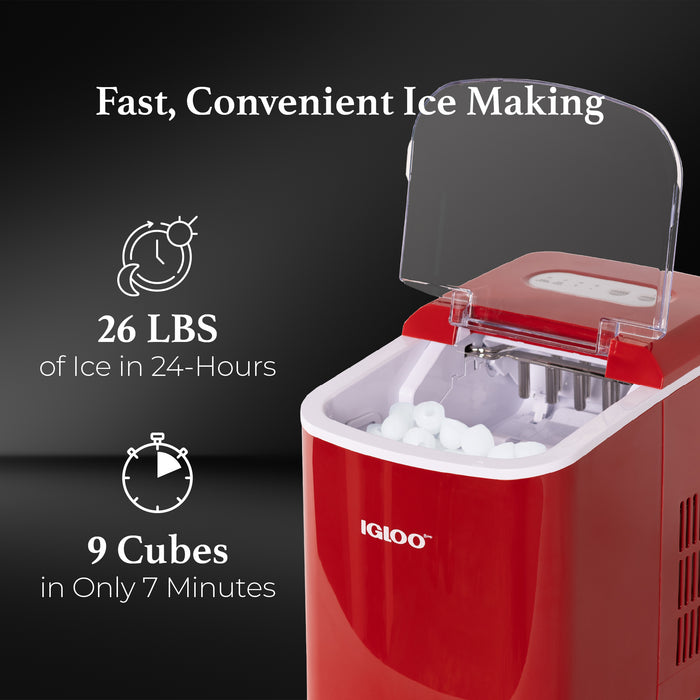 Igloo Automatic Self-Cleaning 26-Pound Ice Maker, Stainless