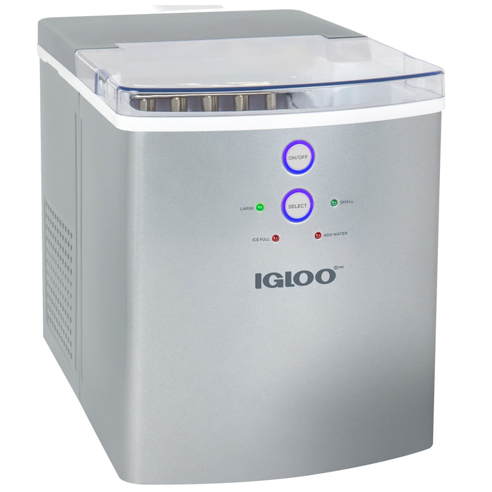 IGLOO® 33-Pound Automatic Portable Countertop Ice Maker Machine, Silver